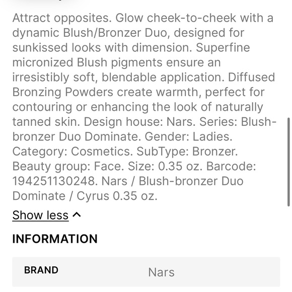 ✨💖 NARS Iconic Duo Orgasm Blush x Laguna Bronzer 💖✨ - Picture 6 of 6